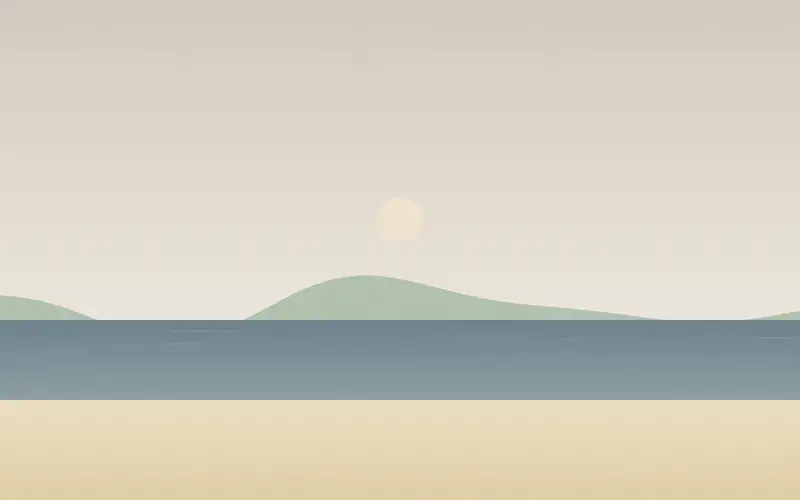 Calm horizon over the Atlantic at Las Terrenas